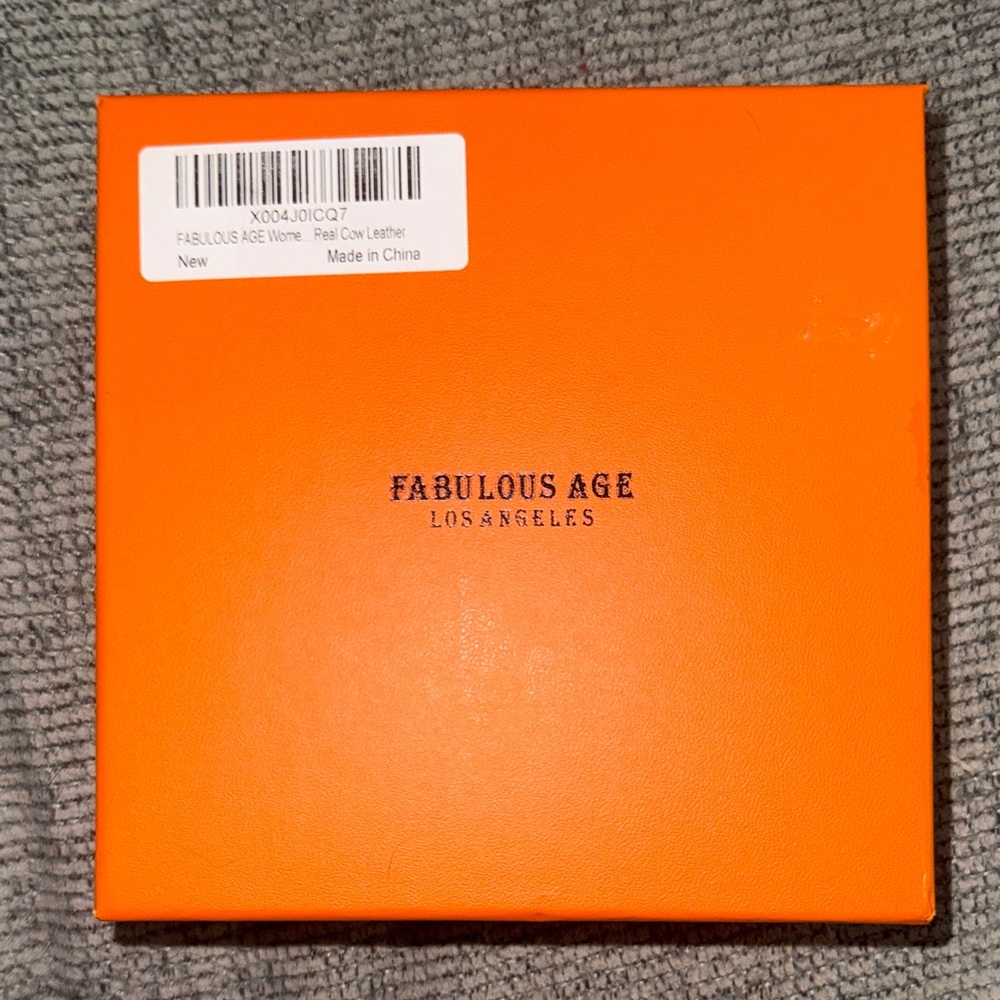 Orange/Brown Leather Belt